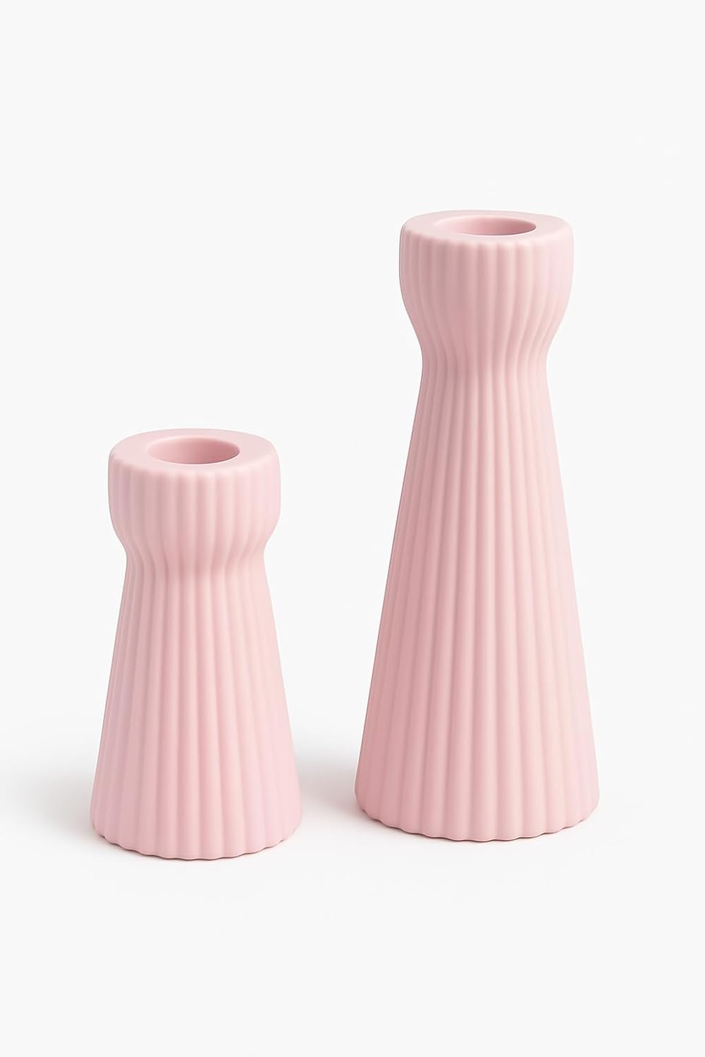 Taper Candle Holders for Candlesticks Ceramic Candle Stick Candle Holder- Set of 2 Decorative Candle Stand for Wedding Decor,Dinner Party and Table Centerpieces,Housewarming Gift Black