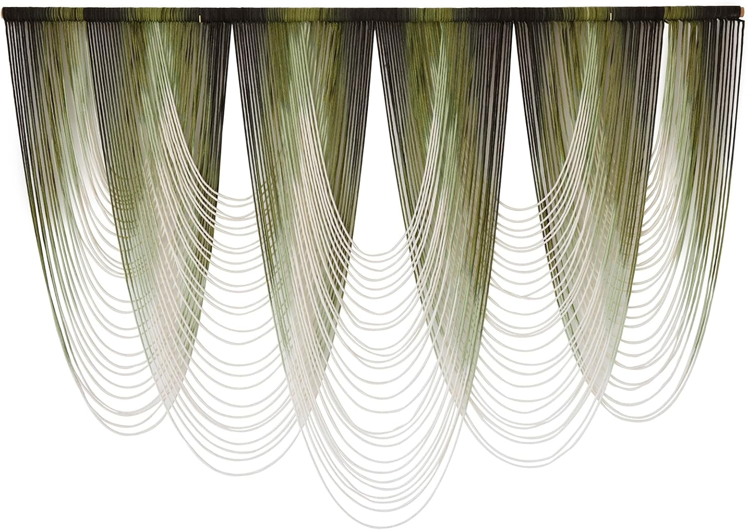 Macrame Wall Hanging Dip-Dyed Large Macrame Wall Decor Yarn Tapestry 57" W x 41" L For Headboard Bedroom Living Room Boho Fiber Home Art