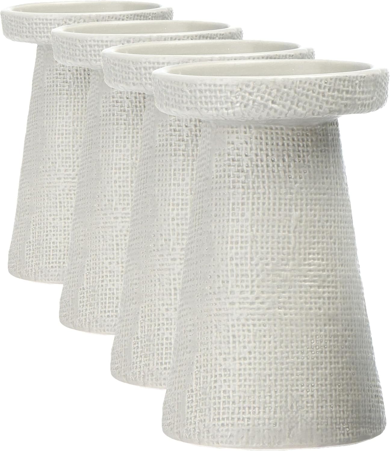 Main + Mesa Stoneware Pillar & Taper Candle Holders, Set of 2